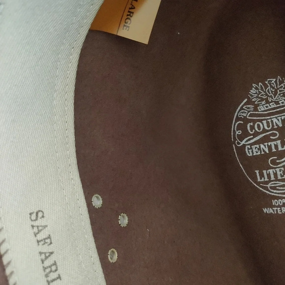 Country Gentleman ~ Lite Felt 100% Wool Safari Hat Brown Men Size Large - Picture 5 of 5